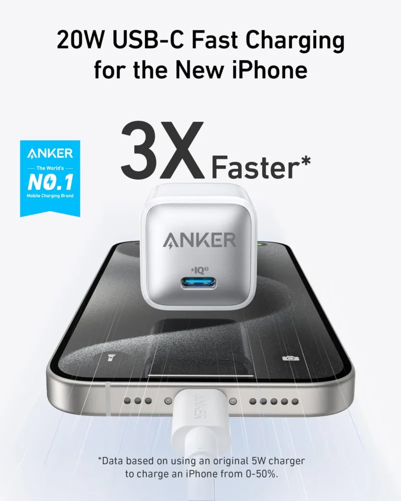 Anker <b>511</b> laddare (Nano Pro) med 1,8 m USB-C-kabel (2-pack)