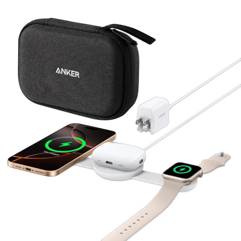 Anker MagGo Wireless Charging Station (3-in-1, Foldable Pad)