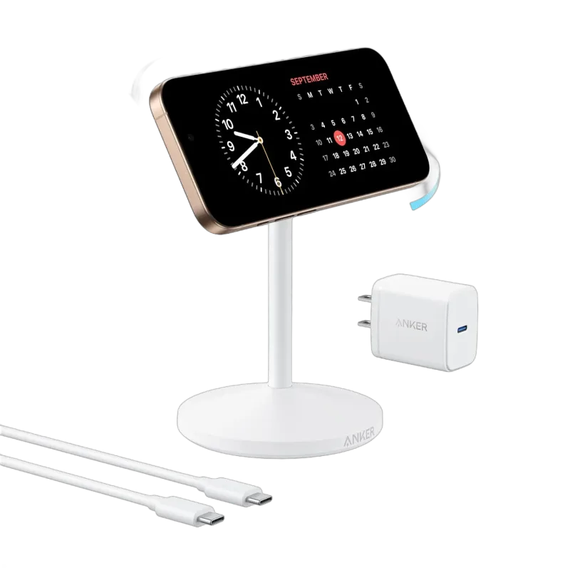 Anker MagGo iPhone 17 MagSafe充電器対応スタンド (Qi2 15W, アダプター付き)