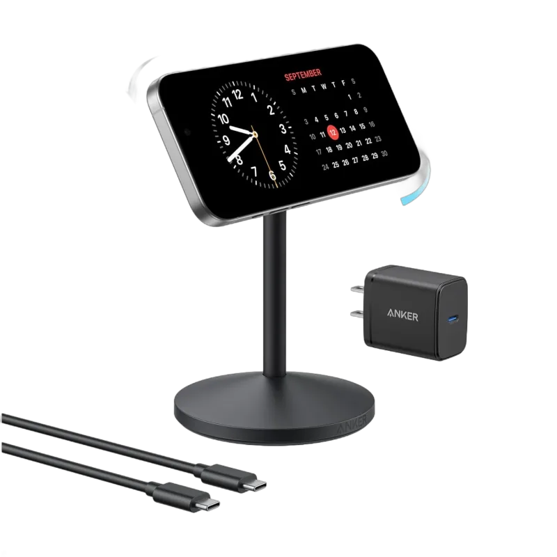 Anker MagGo iPhone 17 MagSafe充電器対応スタンド (Qi2 15W, アダプター付き)