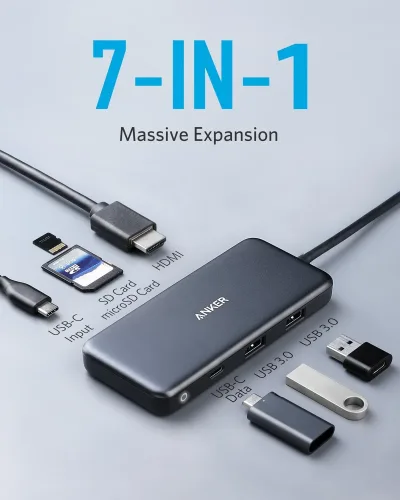 Refurbished Anker <b>341</b> USB-C Hub (7-in-1)