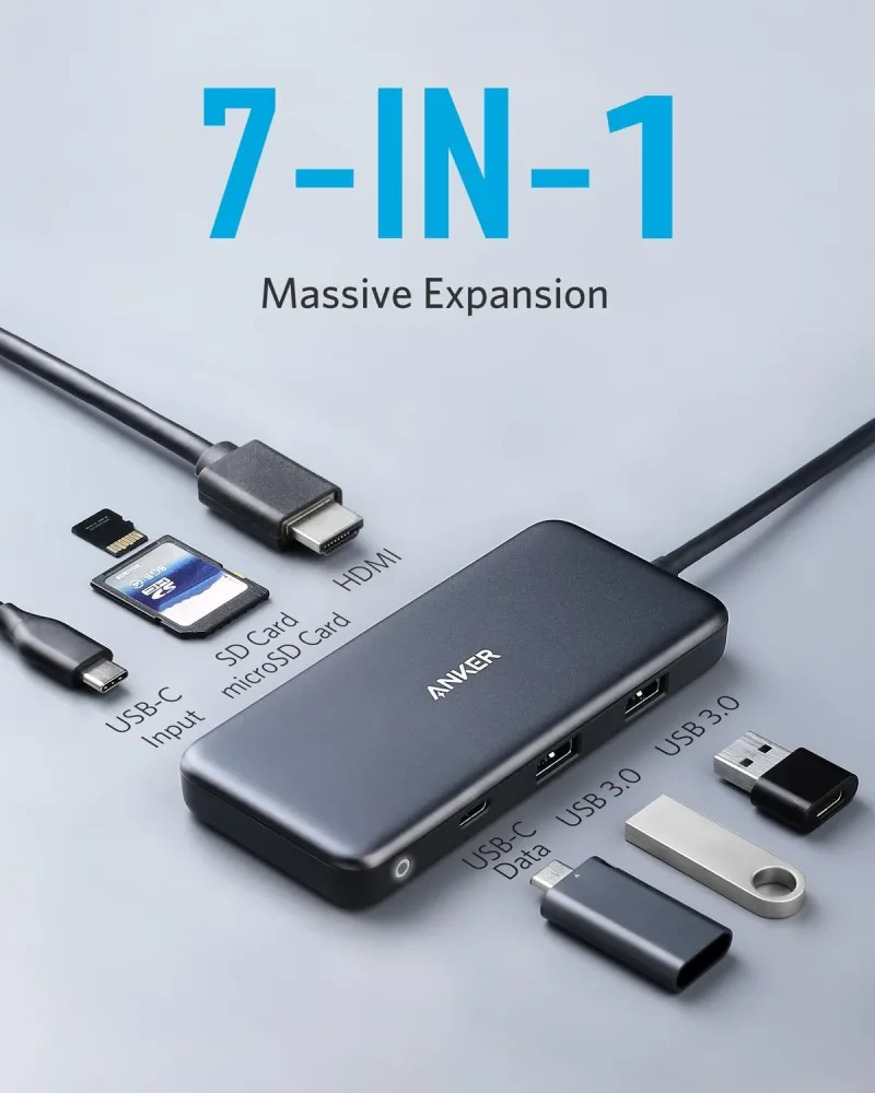 Refurbished Anker <b>341</b> USB-C Hub (7-in-1)