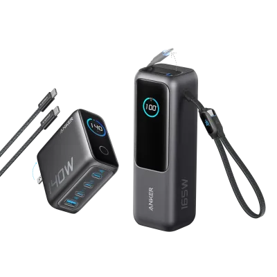Anker Laptop Power Bank (25K, 165W, wbudowane i wciągane kable)