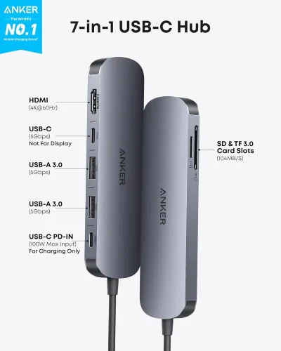 Anker USB-C 허브 (7-in-1)