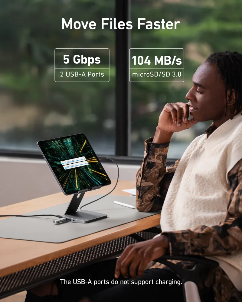 Anker 551 USB-C 허브 (8-in-1, 태블릿 스탠드)