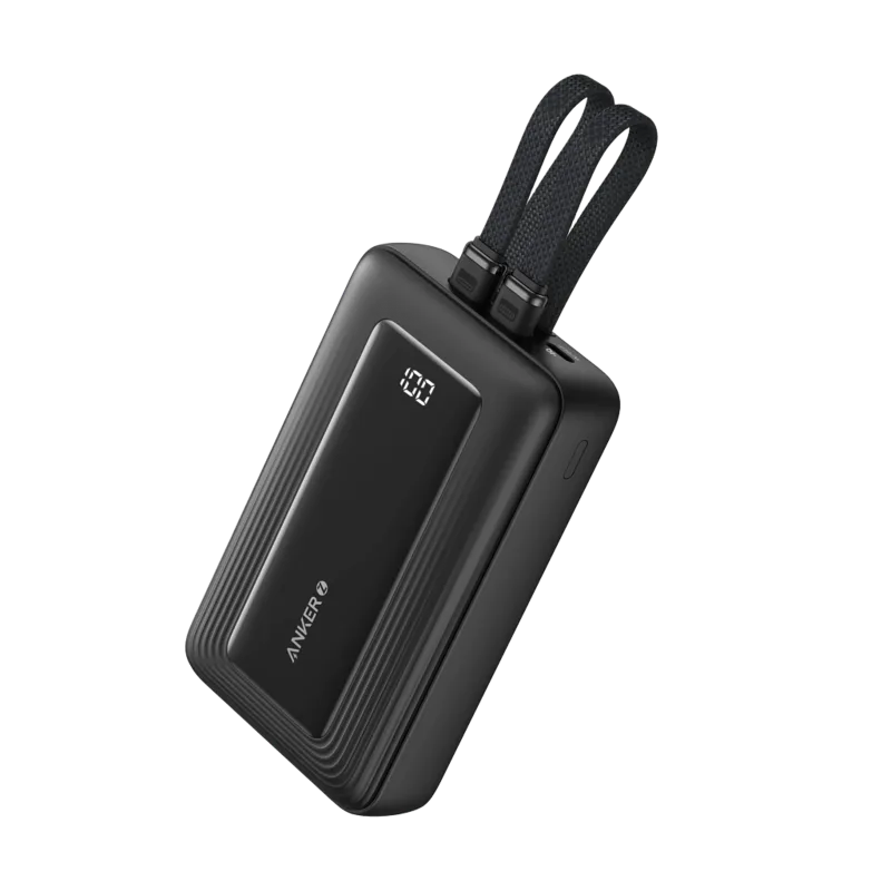Anker Zolo Power Bank (20K, inbyggd USB-C- och Lightning-kabel)