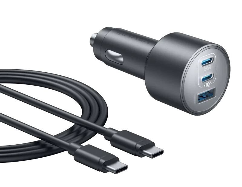 Carregador de Carro Anker Nano (167,5W, 3 Portas)