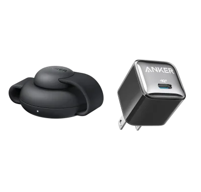 Anker MagGo Wireless Charging Station (3-in-1, Foldable Pad) ja Anker Nano Charger (20W)