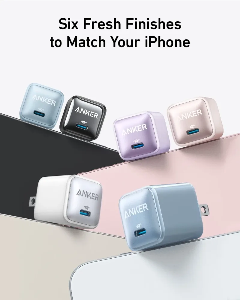 套裝組合：Anker Nano Power Bank (30W, Built-In USB-C Cable) 及 Anker Nano Charger (20W)