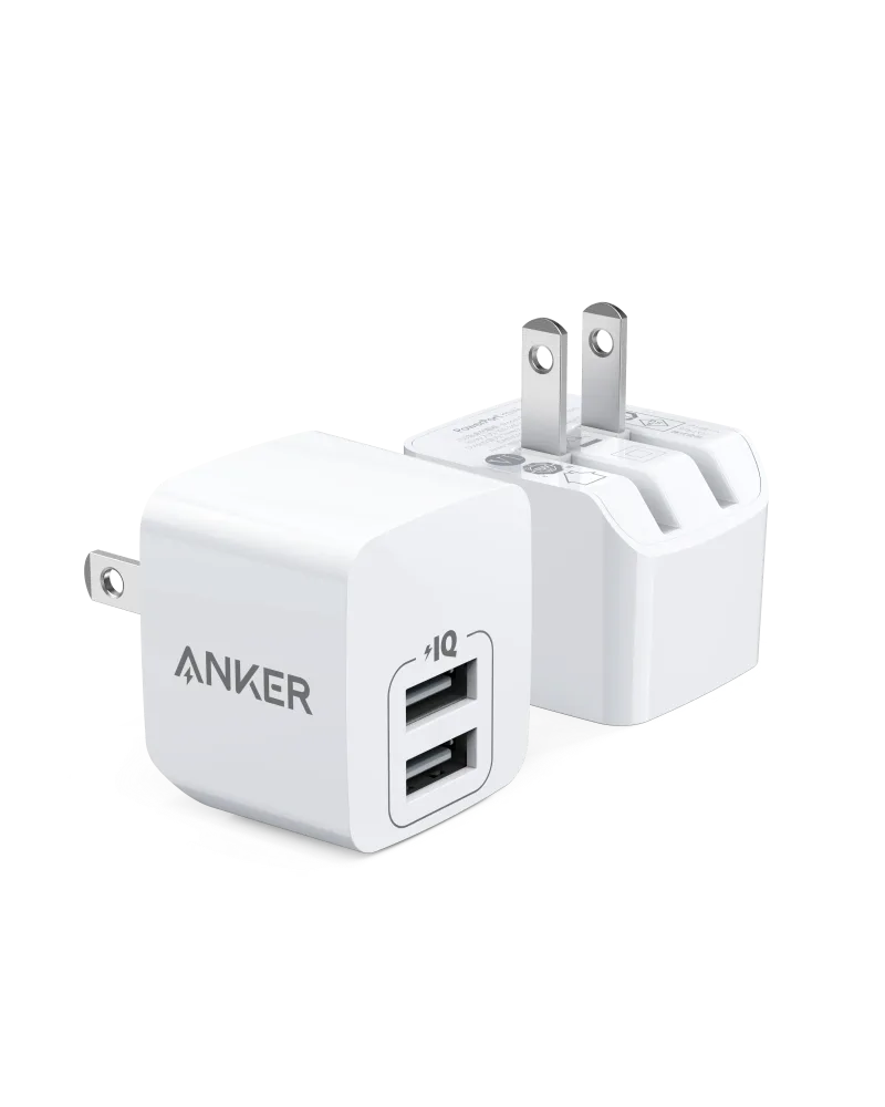 Anker Dual-Port 12W Wall Charger (2-Pack)