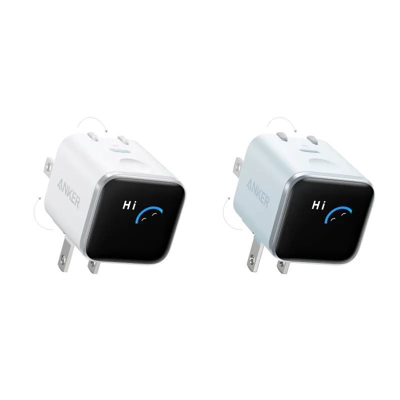 Anker Nano Charger (45W, Smart Display, 180° Foldable)