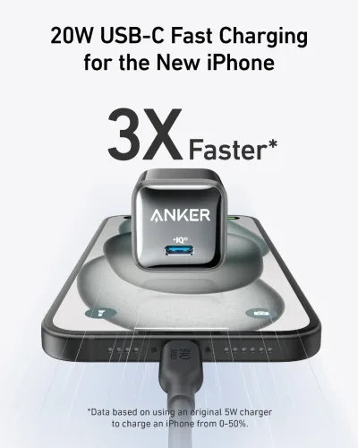 Anker MagGo Wireless Charging Station (3-in-1, Foldable Pad) ja Anker Nano Charger (20W)