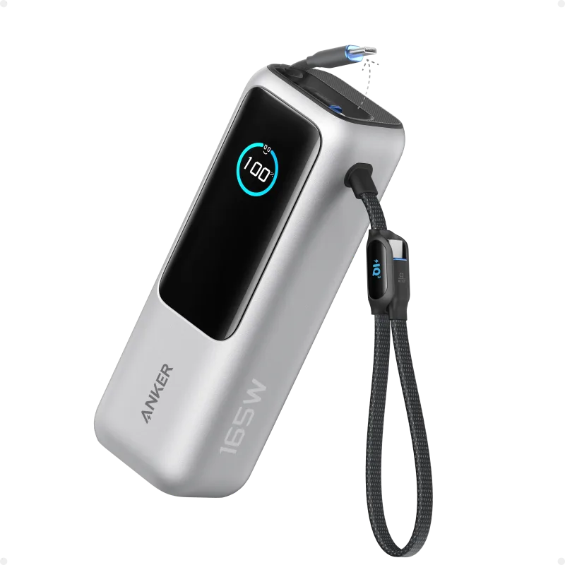 Anker Laptop Power Bank (25K, 165W, wbudowane i wciągane kable)