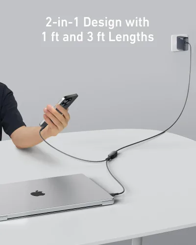 Anker 140W 2-in-1 USB-C naar USB-C-kabel