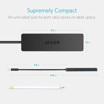 Anker 울트라 슬림 4포트 USB 3.0 데이터 허브