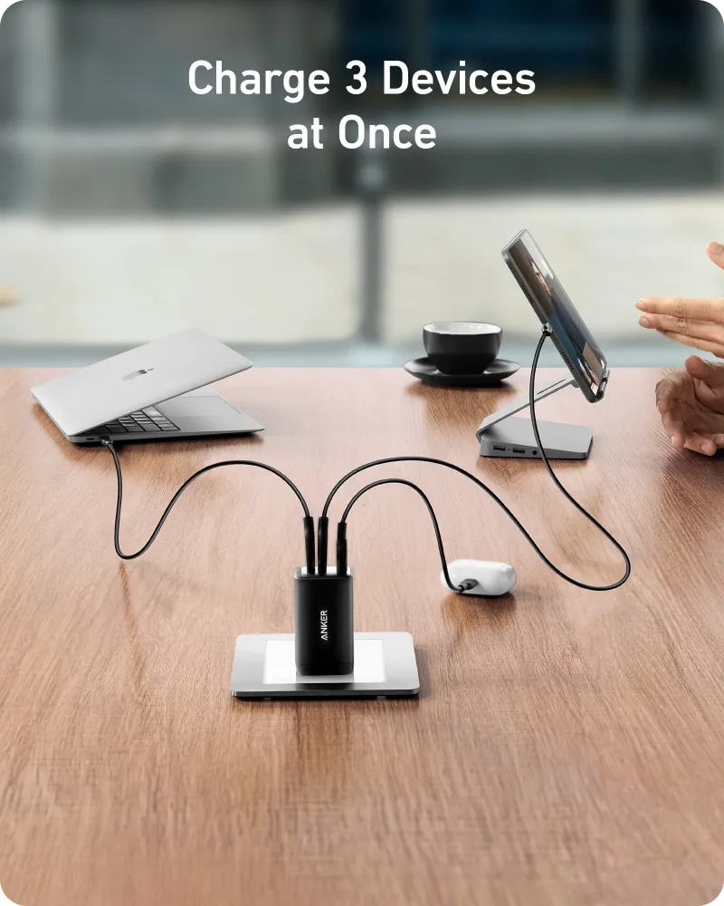 Anker <b>735</b> Charger (Nano II 65W) y cable USB-C a USB-C 100W New Nylon (10 ft)