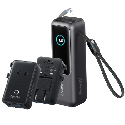 Anker Laptop Power Bank (25K, 165W, wbudowane i wciągane kable)