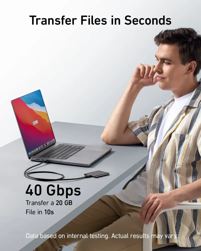 Anker Prime Docking Station (DL7400)  and USB-C to USB-C Cable (Thunderbolt 4 Compatible)
