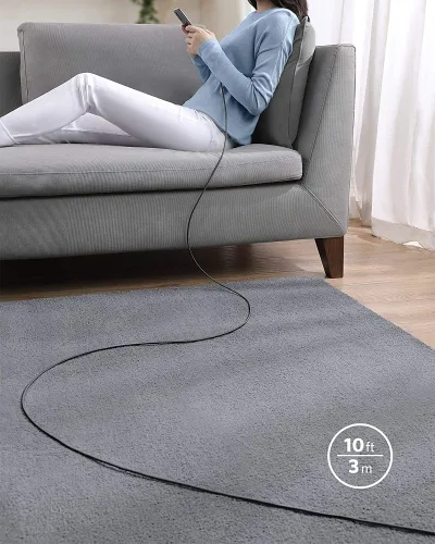 New Nylon USB-C to USB-C 100Wケーブル（10 ft、2本セット）