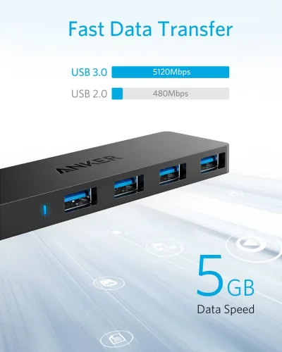 Anker 울트라 슬림 4포트 USB 3.0 데이터 허브