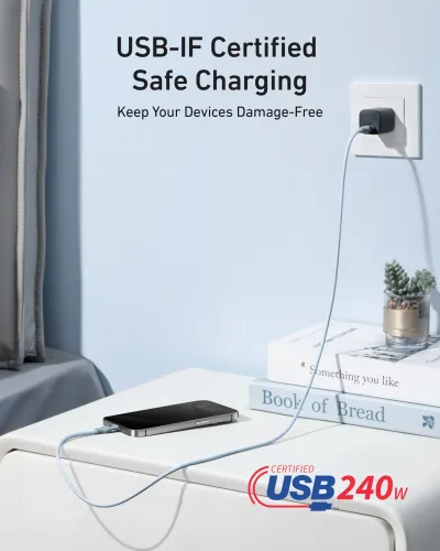 Anker USB-C-auf-USB-C-Kabel (3 ft / 6 ft, 240W, Upcycled-Braided)