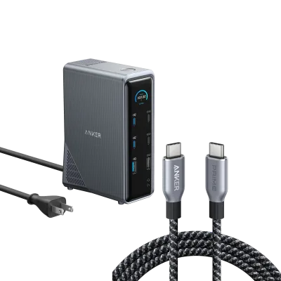 Anker Prime Charging Docking Station med 240W USB-C til USB-C-kabel