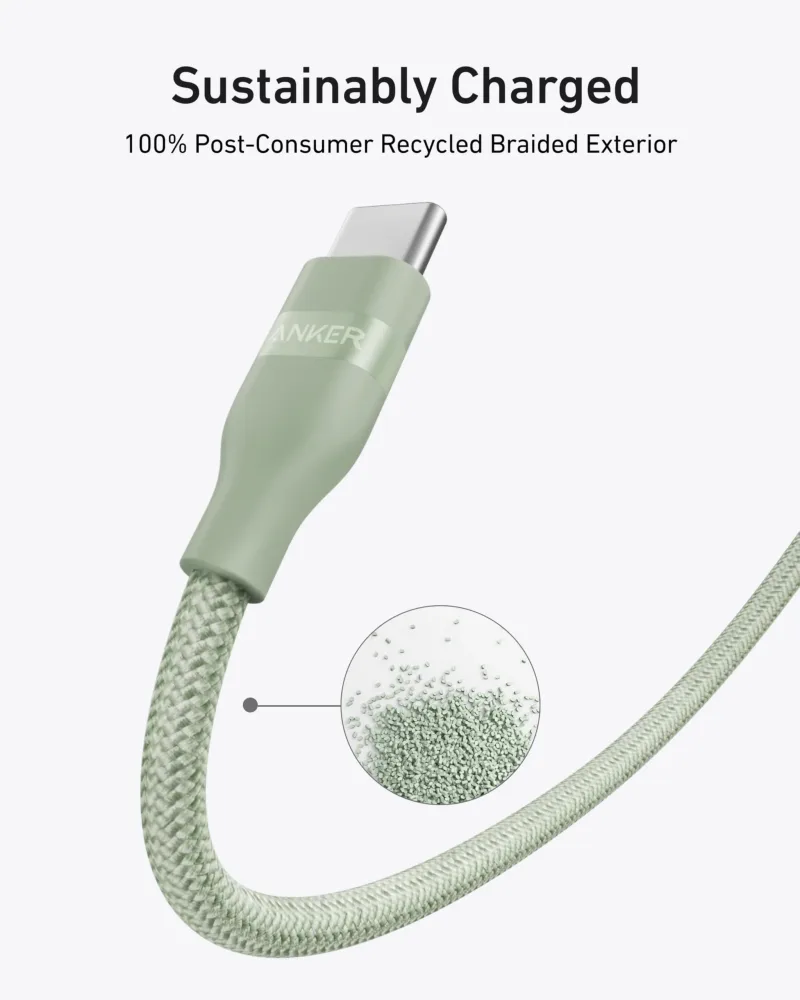 Anker USB-C-auf-USB-C-Kabel (3 ft / 6 ft, 240W, Upcycled-Braided)
