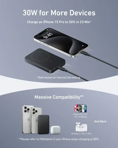 バンドルキット: Anker MagGo Power Bank (10K, Slim) | 2個セット
