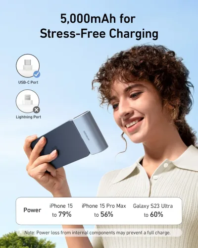 Anker Nano Power Bank reacondicionado (22,5 W, con conector USB-C integrado)