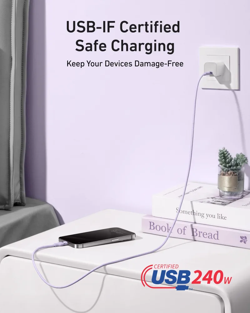Anker USB-C-auf-USB-C-Kabel (3 ft / 6 ft, 240W, Upcycled-Braided)
