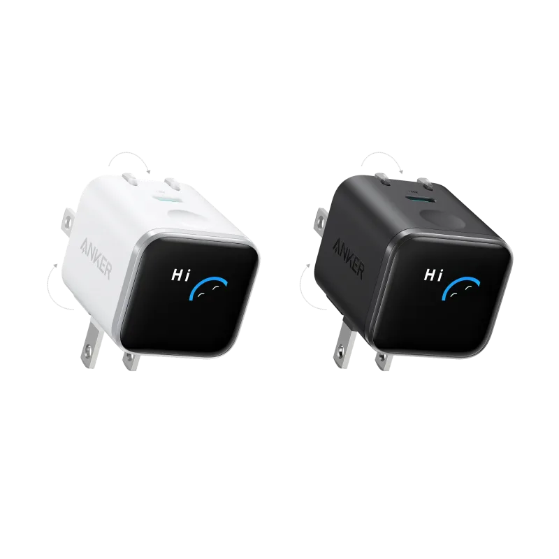 Anker Nano Charger (45W, Smart Display, 180° Foldable)