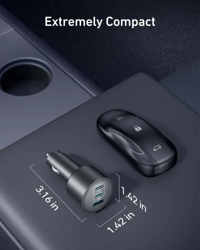 Carregador de Carro Anker Nano (167,5W, 3 Portas)