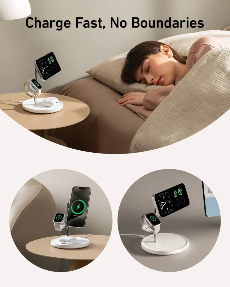 翻新 Anker MagGo 無線充電站（三合一支架）