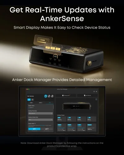 (Anker × Black Myth: Wukong Edition) Anker Prime -telakointiasema (14-in-1, kolmoisnäyttö, DisplayLink) ja DL7400