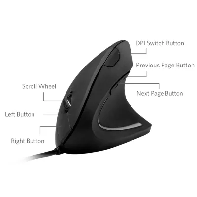 Renoverad Anker ergonomisk optisk USB-ansluten vertikal mus
