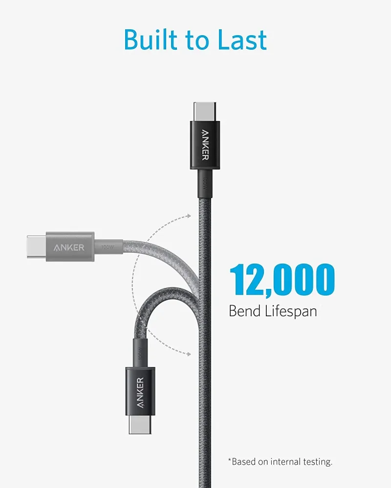 套裝組合：Anker Prime Charger (200W, 6 Ports, GaN) 及 USB-C to USB-C 100W Cable (10 ft)