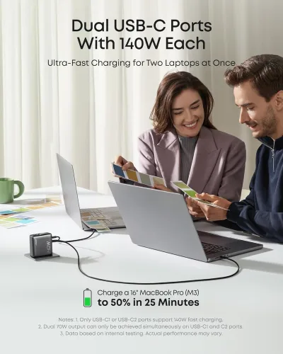 Anker Laptop Power Bank (25K, 165W, wbudowane i wciągane kable)