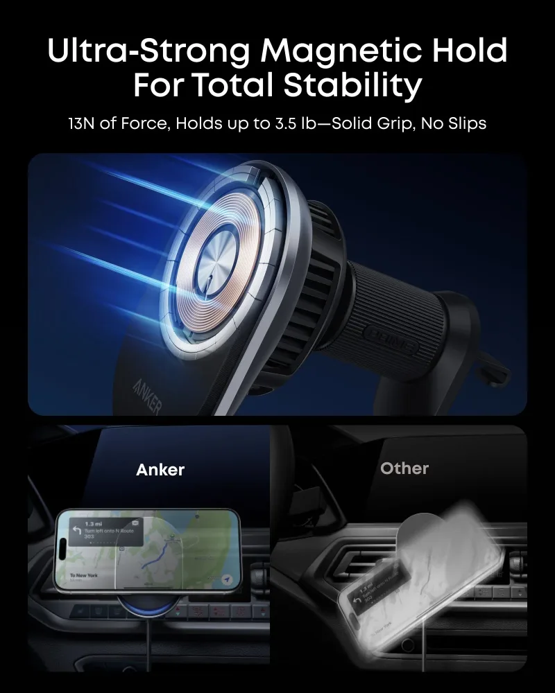 Anker Prime Cargador Inalámbrico para Coche (MagGo, AirCool, Pad)