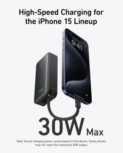 套裝組合：Anker Nano Power Bank (30W, Built-In USB-C Cable) 及 Anker Nano Charger (20W)