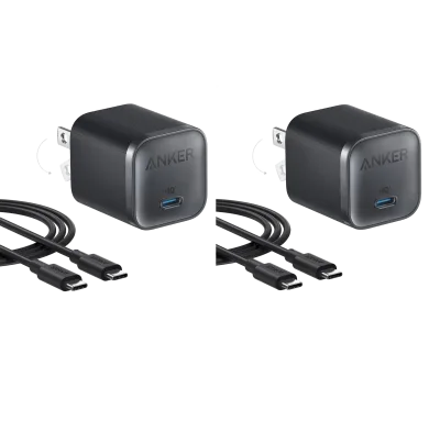 Bundelkit: Anker Nano Charger (45W) met USB-C naar USB-C-kabel 2-pack