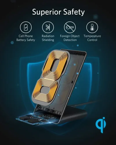 Anker <b>313</b> Trådløs oplader (stander)