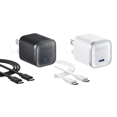 Bundelkit: Anker Nano Charger (45W) met USB-C naar USB-C-kabel 2-pack
