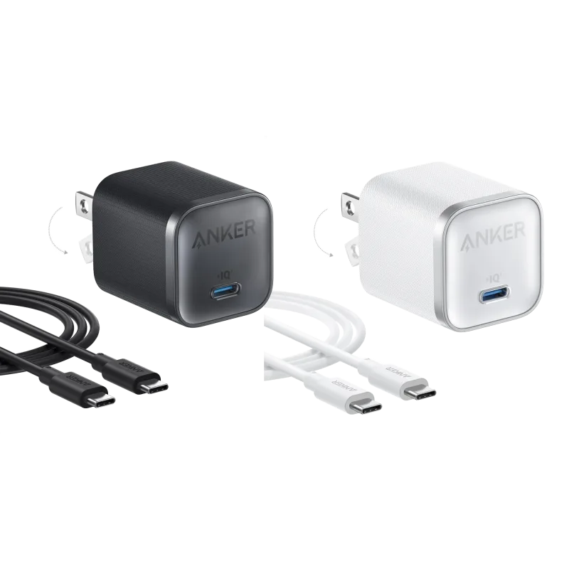Bundelkit: Anker Nano Charger (45W) met USB-C naar USB-C-kabel 2-pack