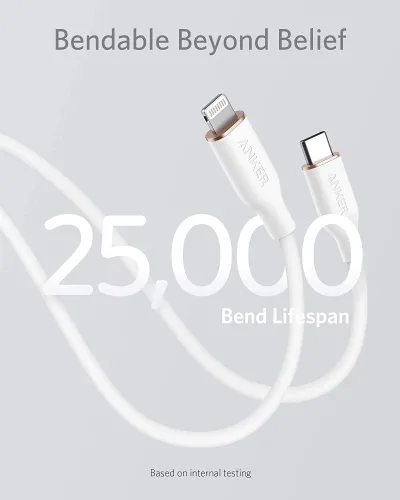 Anker <b>641</b> USB-C 至 Lightning 充電線 (Flow, 3 呎矽膠)