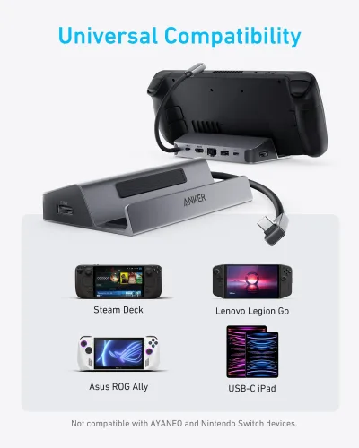 Anker USB-C 허브 (6-in-1, 휴대용 게임 콘솔용)