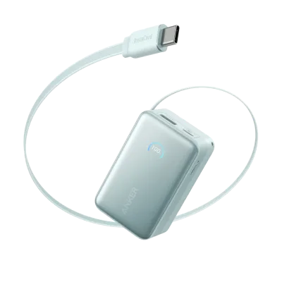 Anker Nano Power Bank (10K, 45W, Built-In Retractable USB-C Cable)