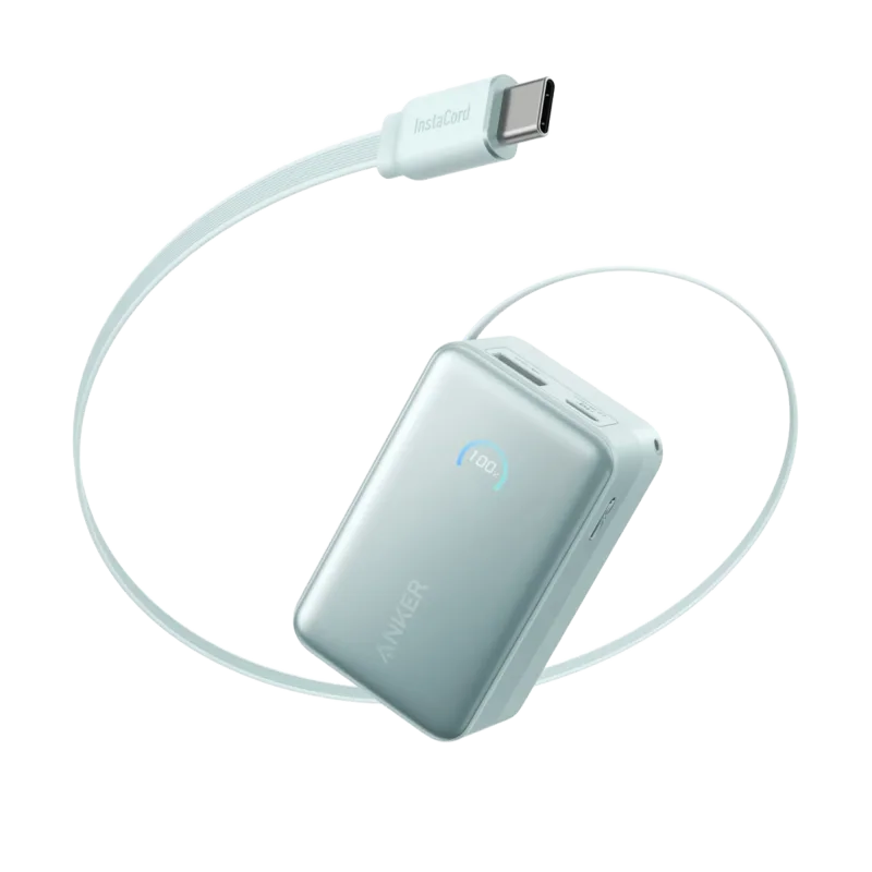 Anker Nano Power Bank (10K, 45W, Built-In Retractable USB-C Cable)