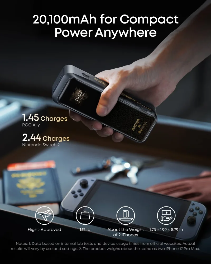 Batería externa Anker Prime (20K, 220W) Black Myth: Wukong Edition