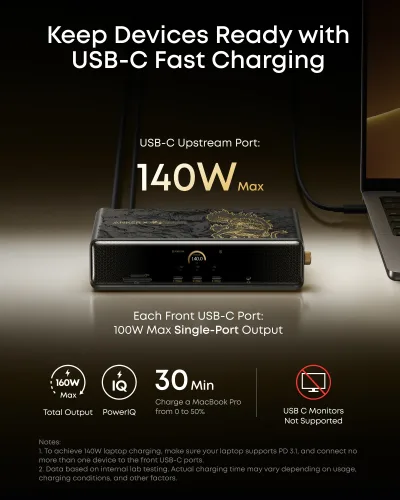 Anker Prime DL7400 Docking Station (14-in-1, Triple Display, DisplayLink)