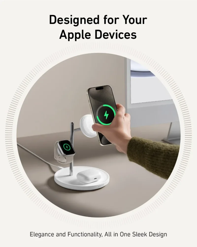 翻新 Anker MagGo 無線充電站（三合一支架）